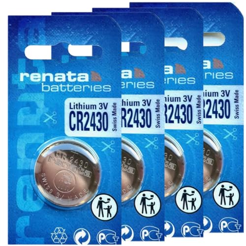 Image of MOCKING BIRD Coin Cell Battery 3 Volt Lithium Battery Swiss Made (Silver) (Pack of 4, CR2430)