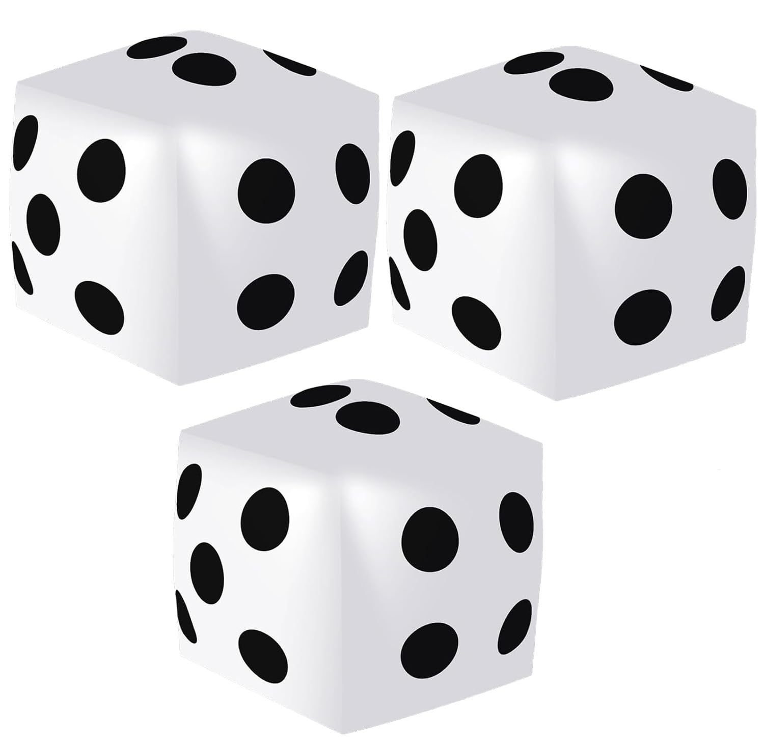 EKKONG Giocattolo Gonfiabile a Cubo Confezione da 3, Cubo Gigante, PVC Grande Cubetti Gonfiabili per Piscine Interne ed Esterne Giochi per Feste sul Prato (Bianco 3)