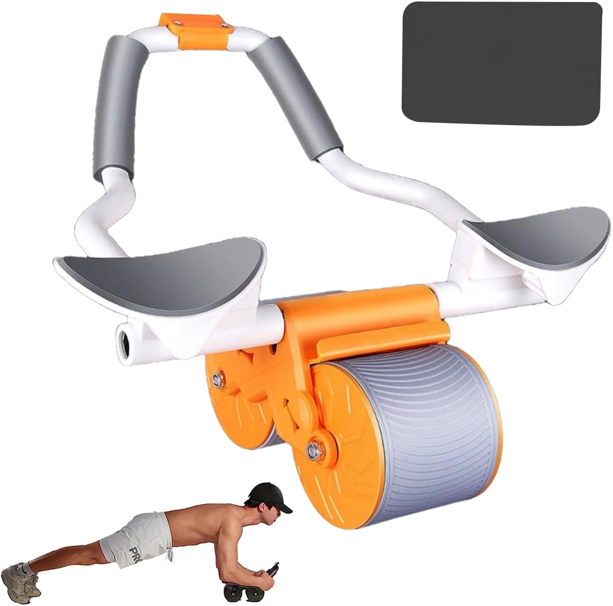 Automatické odpružené koliesko na brušné svaly s dvojitými kolieskami