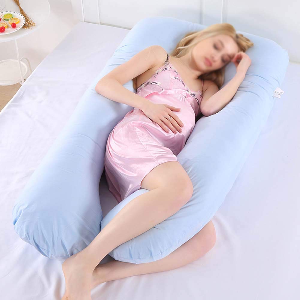Schwangerschaftskissen Und Stillkissen, Multifunktionales Ganzkörper-Stützkissen Für Mutterschaft Zum Schlafen Und Stillen Baby Mit Abnehmbarem Bezug,Baumwolle-Grau,75x140cm