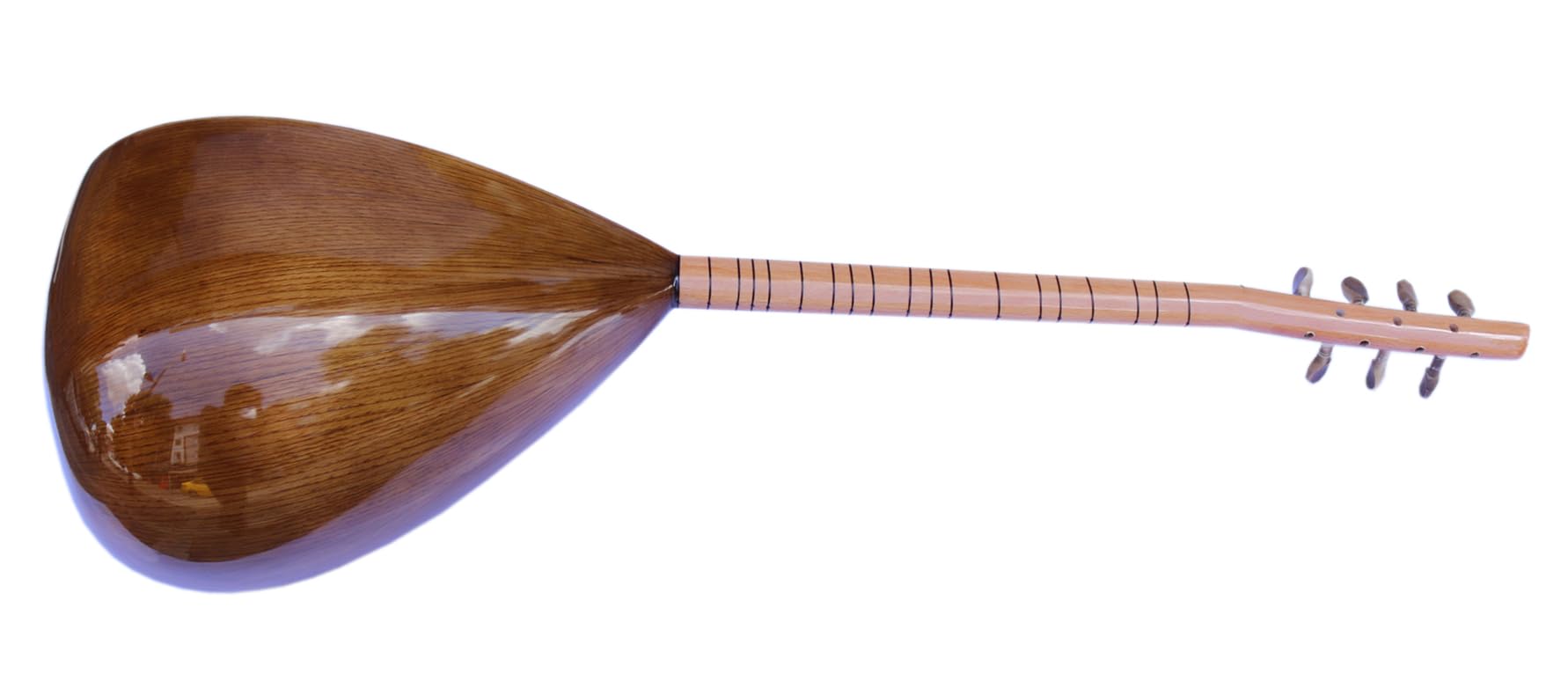 Turkish Short Neck Mahogany Baglama Saz For Sale - Image 9