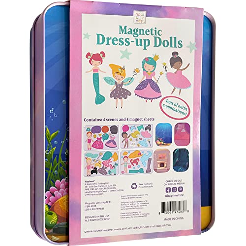 Hapinest Magnetic Dress-Up Dolls for Girls Pretend Play Set, A Fairytale Fantasy Dress Up Toy and Game for Ages 4, 5, 6, and 7 Years Old - Thumbnail 4