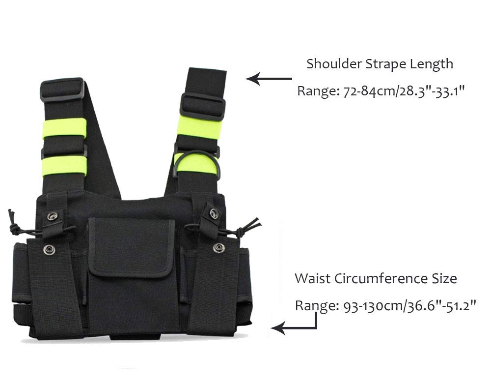 Arnés de Radio Universal, Bolsillo Inalámbrico Ajustable para Mochila con Paquete de Walkie Talkie