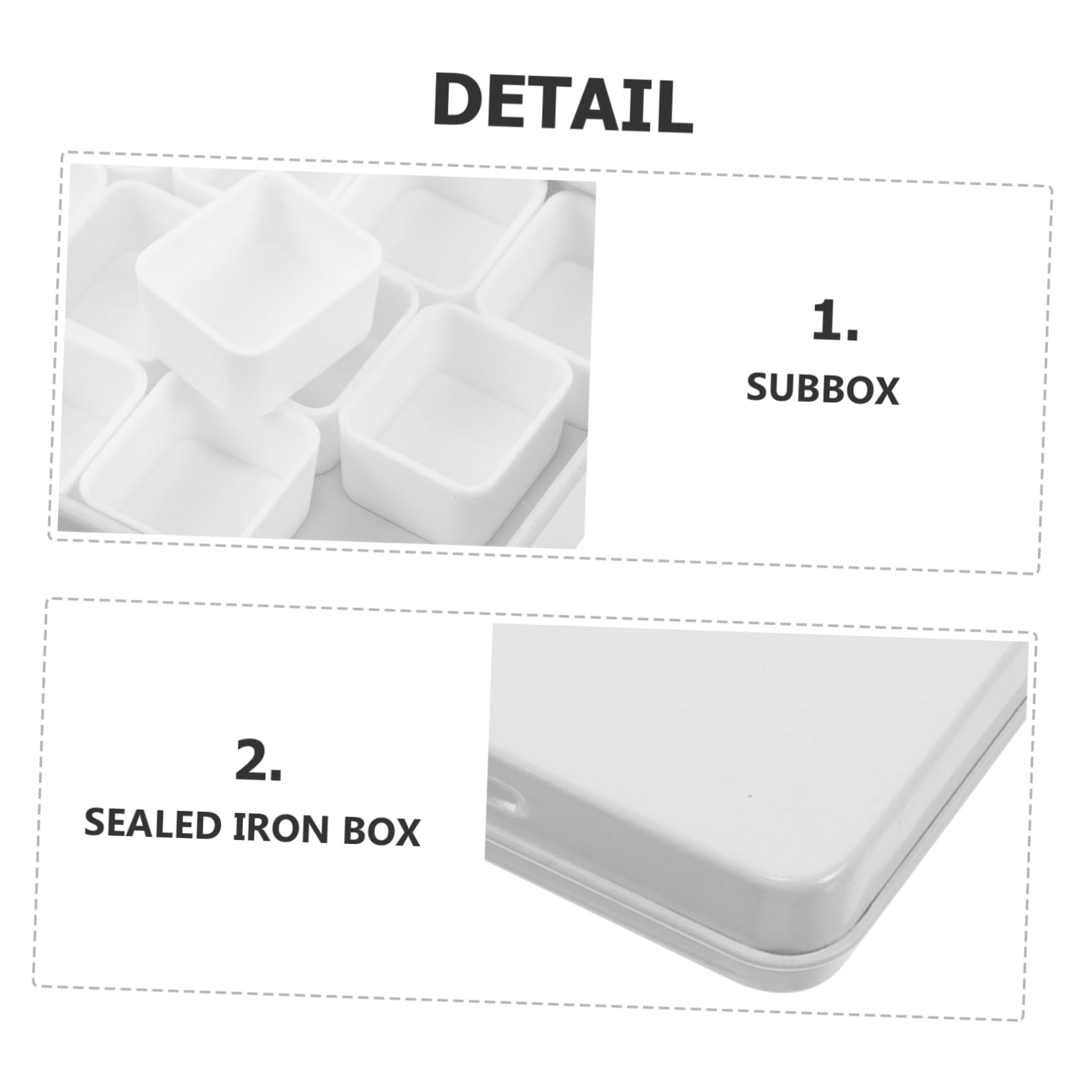 SHINEOFI 5ensembles Boîte à Peinture Aquarelle Métallique Vide Avec Compartiments Ronds Étui Pratique Pour Pigments Et Mélange De Couleurs Pour Artistes Déplacement