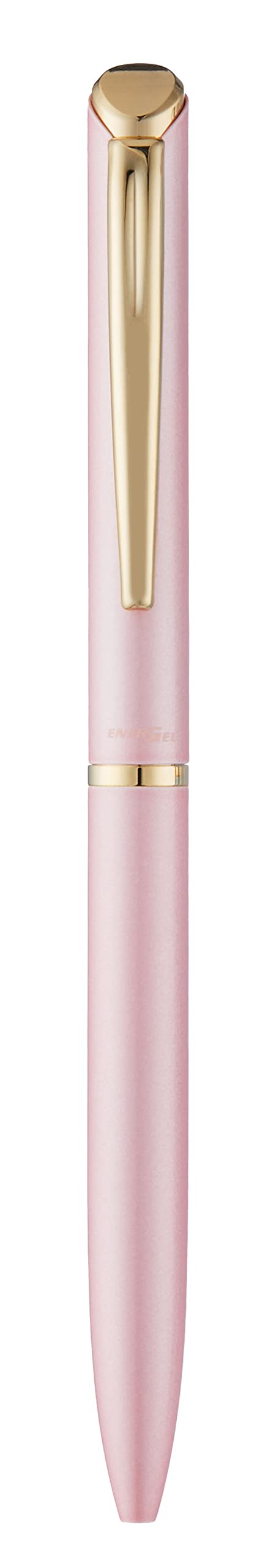 Pentel BL2007 EnerGel Philography 0.7mm Retractable Rollerball, Metal Pastel Pink Barrel Gift Pen, Black ink (One Pen)