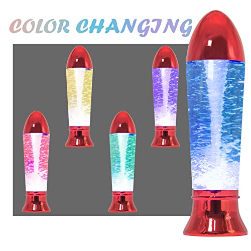 Yakii Tornado Lamp 10.5" Cool Kids Toy Led Color Changing,Tornado Maker Kid Safe Science Toy, Teen Room Decor For Girls And Boys,Battery/Usb Cable Operated Red #TOP2