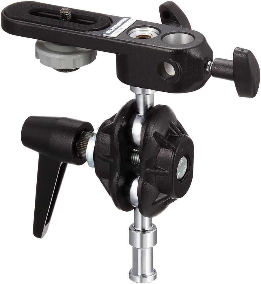 Manfrotto Black Aluminum Double Ball Joint Camera Support Tripod Mount for Camera
