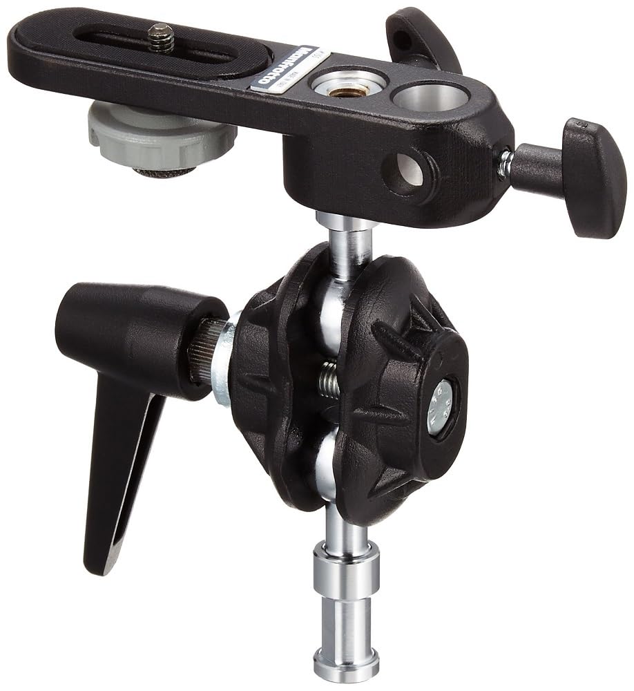 Manfrotto 155 Double Ball Joint Head - Rótula para trípode, con Soporte, Negro
