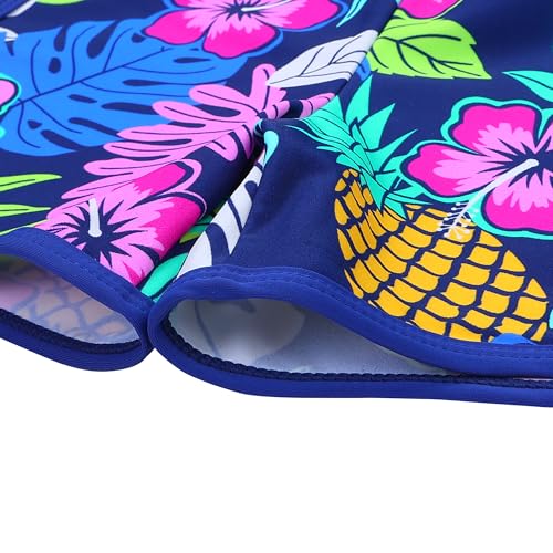 Image of BAOHULU Girls Rash Guard Swimsuit 2 Pieces Long Sleeve Bathing Suit UPF 50+ Quick Dry Beach Swimwear Size 3-14 Years