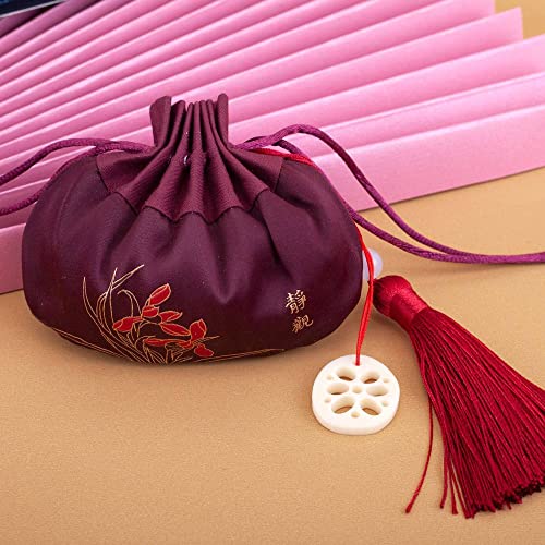 4 Bolsas Chinas de Tela con Cordón para Joyas y Aromas miniatura 1