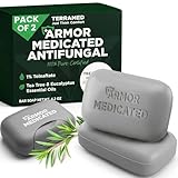 Antifungal Soap | Medicated Jock Itch Treatment, Fights Ringworm & Athlete's Foot | Soothing Tea Tree & Eucalyptus | 1% Tolnaftate for Effective Relief | Travel-Friendly with Soap Case