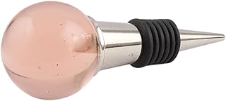 Indian Shelf Wine Stopper | Round Fine Cut Wine Corks | Glass Bottle Stoppers for Alcohol [Pink, 1 Pack]