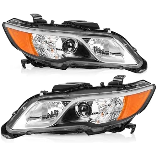 TUSDAR OE Style Headlight Assembly Fit for 2013 2014 2015 Acura RDX Halogen Headlam Set (Driver and Passenger Side)