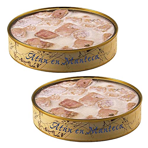 Conserva de Atun en Manteca - Lata de 280 g - Conservas El Ronqueo (Pack de 2 latas)