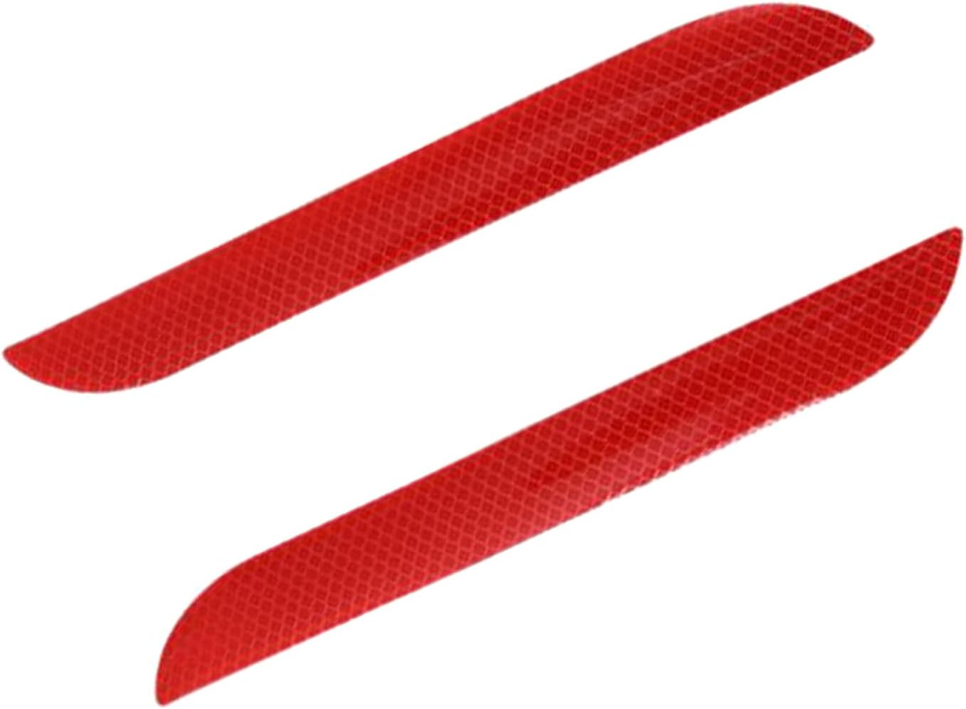 Amazon.com: 2 Pcs Red Rear Bumper Reflectors Car Reflective Stickers ...