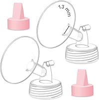 Vista 9 de Maymom Pieza de bomba compatible con bombas Spectra/Ameda Luna, Syngery Gold; incluye brida de boca ancha de 18 mm con válvula; no es una brida