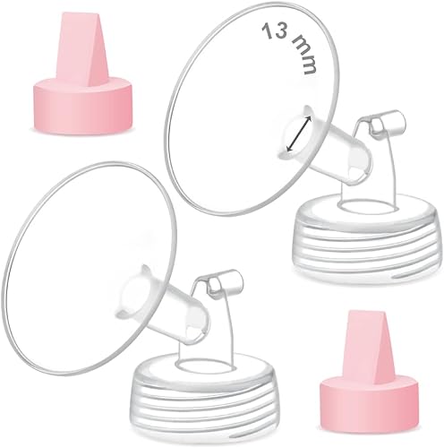 Miniatura 9 de Maymom Pieza de bomba compatible con bombas Spectra/Ameda Luna, Syngery Gold; incluye brida de boca ancha de 18 mm con válvula; no es una brida