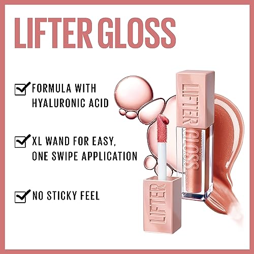 Maybelline New York Lifter Gloss, Plumping & Hydrating Lip Gloss with Hyaluronic Acid, Shade 002 Ice, Duo Bundle – Ansicht 4