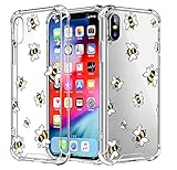 CREFORKIAL Cute Bumble Bee Phone Case for iPhone 11, Cases Clear with Design Slim Soft TPU [ Back Ca