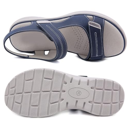 Women's Orthopedic Sport Sandals with Soft Cushion Foam Arch Support Casual Platform Shoes,Width Comfortable2