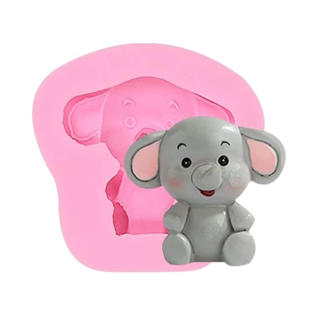 Elephant Shape Mold Silicone Cartoon Animal Cookie Molds for DIY Candle Making Wax Melts Polymer Clay Molds Cute Handmade Soap Molds Sugarcraft Chocolate Jungle Safari Cake Fondant Molds-image-17