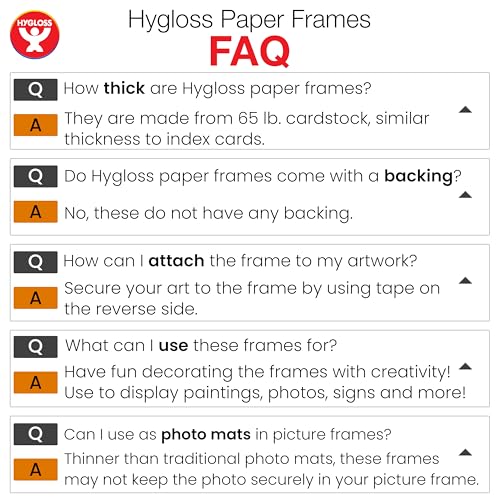 Hygloss 48 Pack Paper Picture Frames, White cardstock Photo Frame 11x14-Inch, Papers Frames to Decorate for Wedding Birthday DIY Classroom Crafts and Decorations by Hygloss - Image 6
