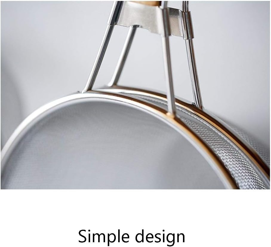 Leaky Spoon Skimmer Spoon Premium Mesh Strainer Sturdy Handle Grip with Non-Slip Handle Fine Mesh Stainless Steel Sieve with Reinforced Frame Colander (Size : M)