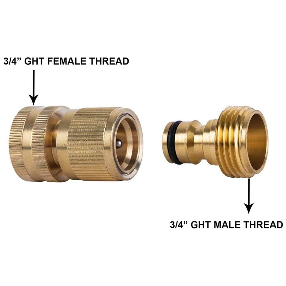 Tubo for innaffiare connettore rapido 3/4 di Pollice GHT Easy Connect Raccordo Maschio Solo (3/4 di Pollice 8PCS)