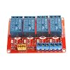 NOYITO 4-Channel Relay Module 5V 12V 24V High Low Level Trigger with Optocoupler Isolation Relay Load AC 250V 10A DC 30V 10A DC 12V, Red