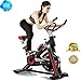 Produktbild Fahrradtrainer Mit Stufenlosem Magnetwiderstand, Heimtrainer, Indoor Cycling Bike, Fitnessfahrrad, Höhenverstellbar, Stahl, Schwarz