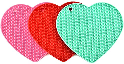 Image of Silicone Trivet for hot Dishes Pots and Pans Our Decorative Table Mats can be Used as Pot Holders and Oven Mitts Coasters Jar Openers (Pack of 4 Multi)