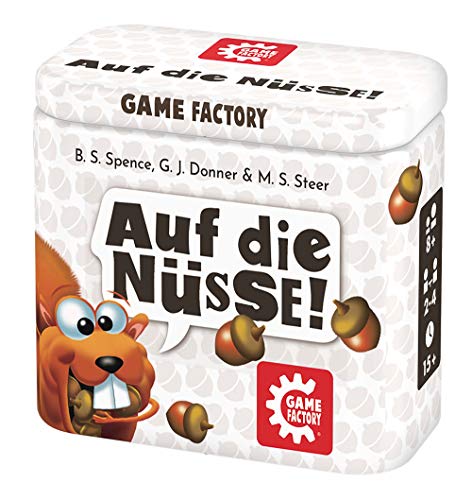 Game Factory 646273 Auf die Nüsse, das knackige Würfelspiel, Mini-Spiel in handlicher Metalldose, Reisespiel, für… – Bild 7