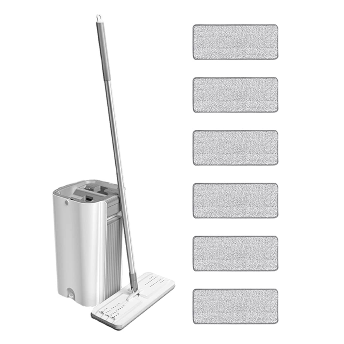Mop Lavapavimenti Domestico in Microfibra Argento Secchio