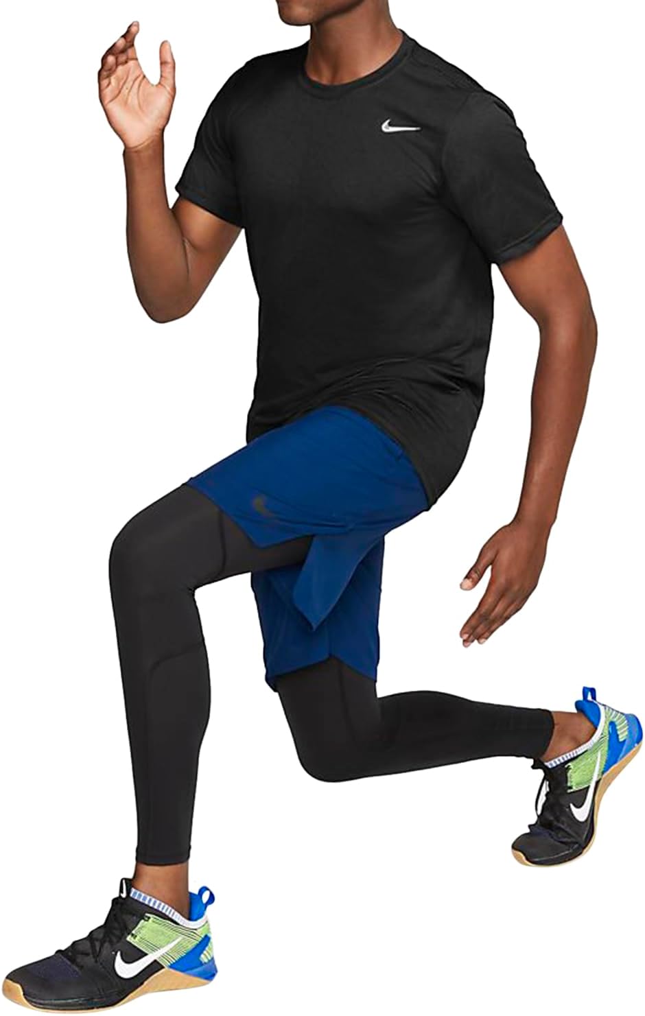 NIKE 718833-010 Dri-FIT Short Sleeve Tee - Black - S - 718833-010-S