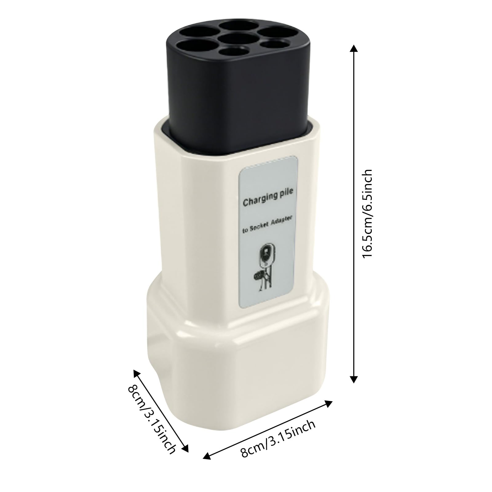 Standardowy adapter sieciowy UE do stacji ładowania typu 2 16a 3,5 kW obudowa PC, biały, przenośny adapter do zasilania skutera elektrycznego, motocykla elektrycznego, roweru elektrycznego