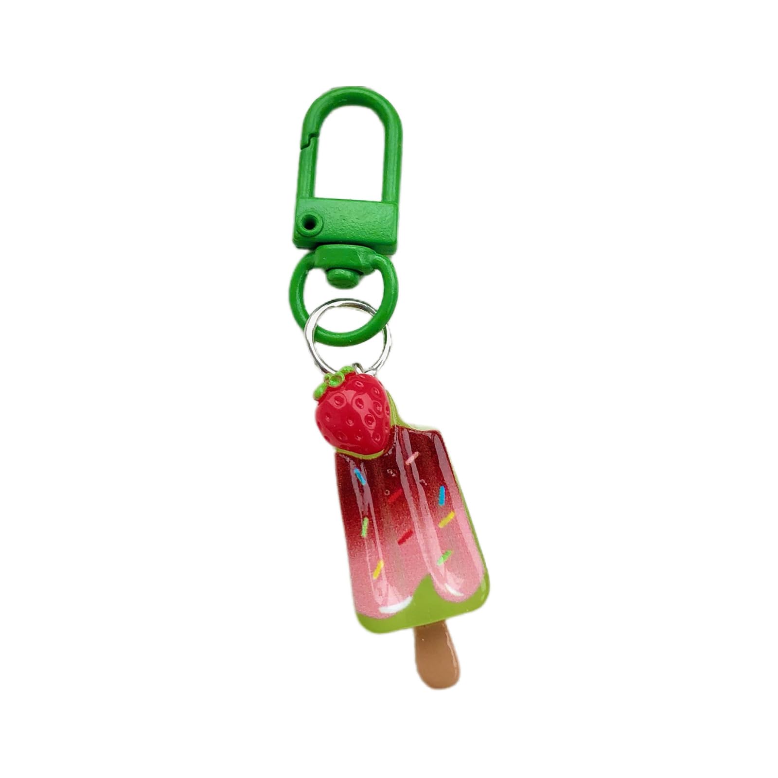 HGENAHGTF Realistic Ice Cream Keychain Handcrafted Resin Keyring Lovely Backpack Decoration Trendy Teens Girls Women Lovely Ice Cream Resin Keychain