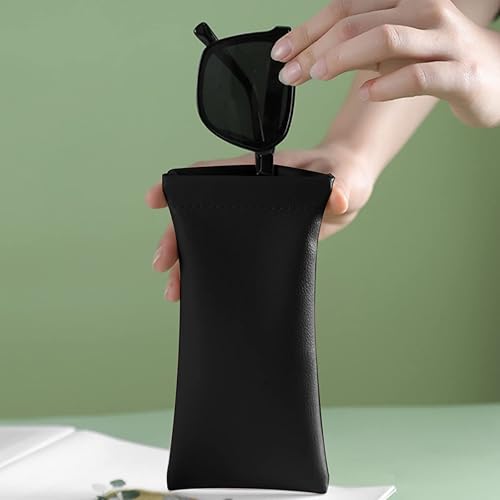 Miniatura 3 de SteelFever Paquete de 3 fundas de cuero suave para lentes de sol, bolsa portátil para lentes de sol, para mujeres y hombres