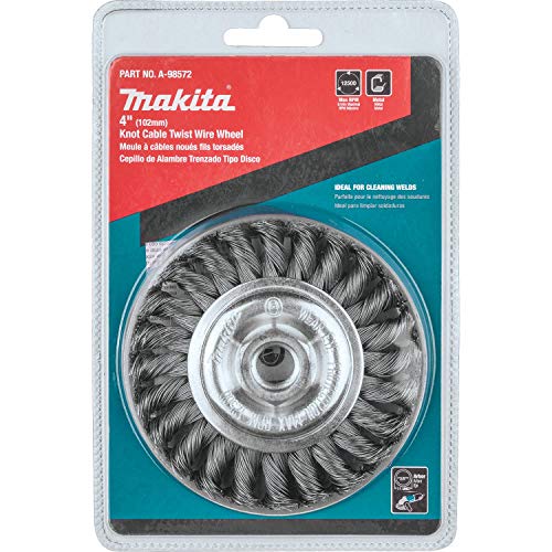 Image of Makita A-98572 4 inch Knot Cable Twist Wire Wheel, 5 /8 inch-11