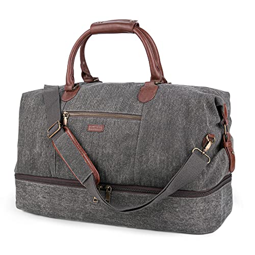 Meejune Duffel Bag Weekender Bag with Shoe Compartment