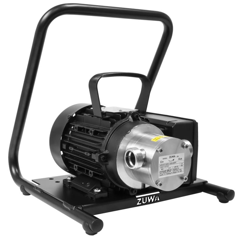 ZUWA UNISTAR/K 2000-B Ölabsaugset – Universalpumpe mit Aluminiumgehäuse zum Fördern von sauberen oder verschmutzten Flüssigkeiten ohne Abriebstoffe