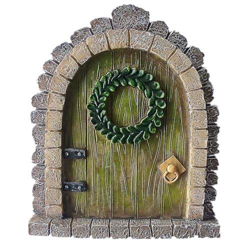 MUAMAX Porta de Fada Jardim Miniatura Portas de Fada Parede Externa Porta M&iacute;stica para &Aacute;rvore...