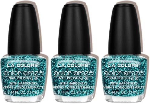 L.A. COLORS Color Craze Nail Polish, Treasure Island CNP444 (Pack of 3)
