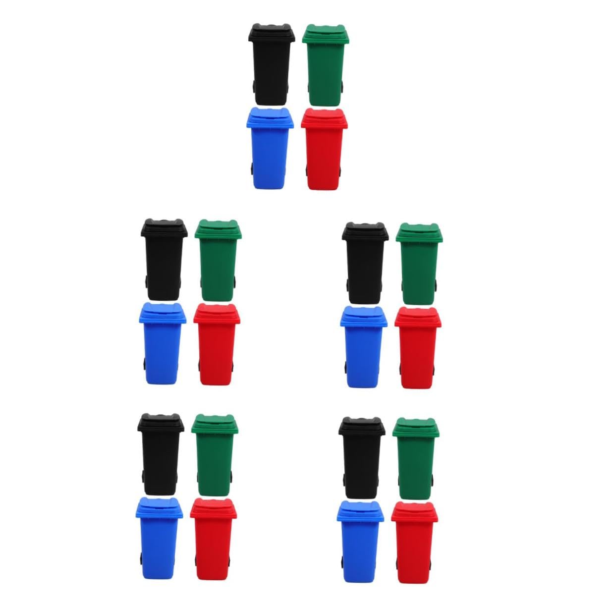 DOITOOL 5 Set Mini Portapenne Per Cestino Minuscolo Con Coperchio Biin Desktop Scrivania Matita Bidone Della Spazzatura in Miniatura Carino Mini Pattumiera Da Appoggio Plastica 4 Pezzi * 5
