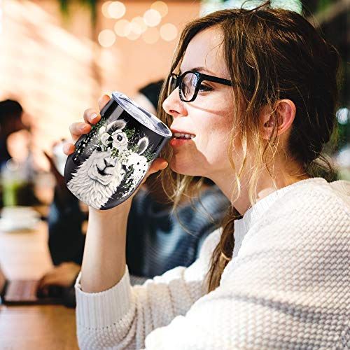 NymphFable 12oz Alpaca Taza Termica Cafe Para Llevar Taza Termo Acero Inoxidable Taza Personalizada - Imagen 8