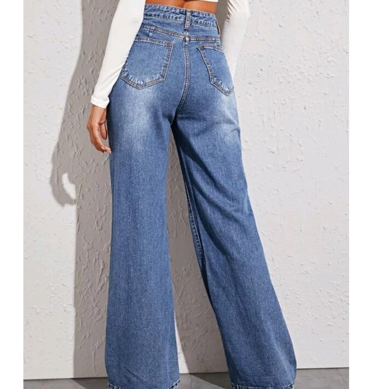 SESERAGI Straight Leg Jeans Tall Loose Sweatpant High Waisted Pants Womens Trousers3