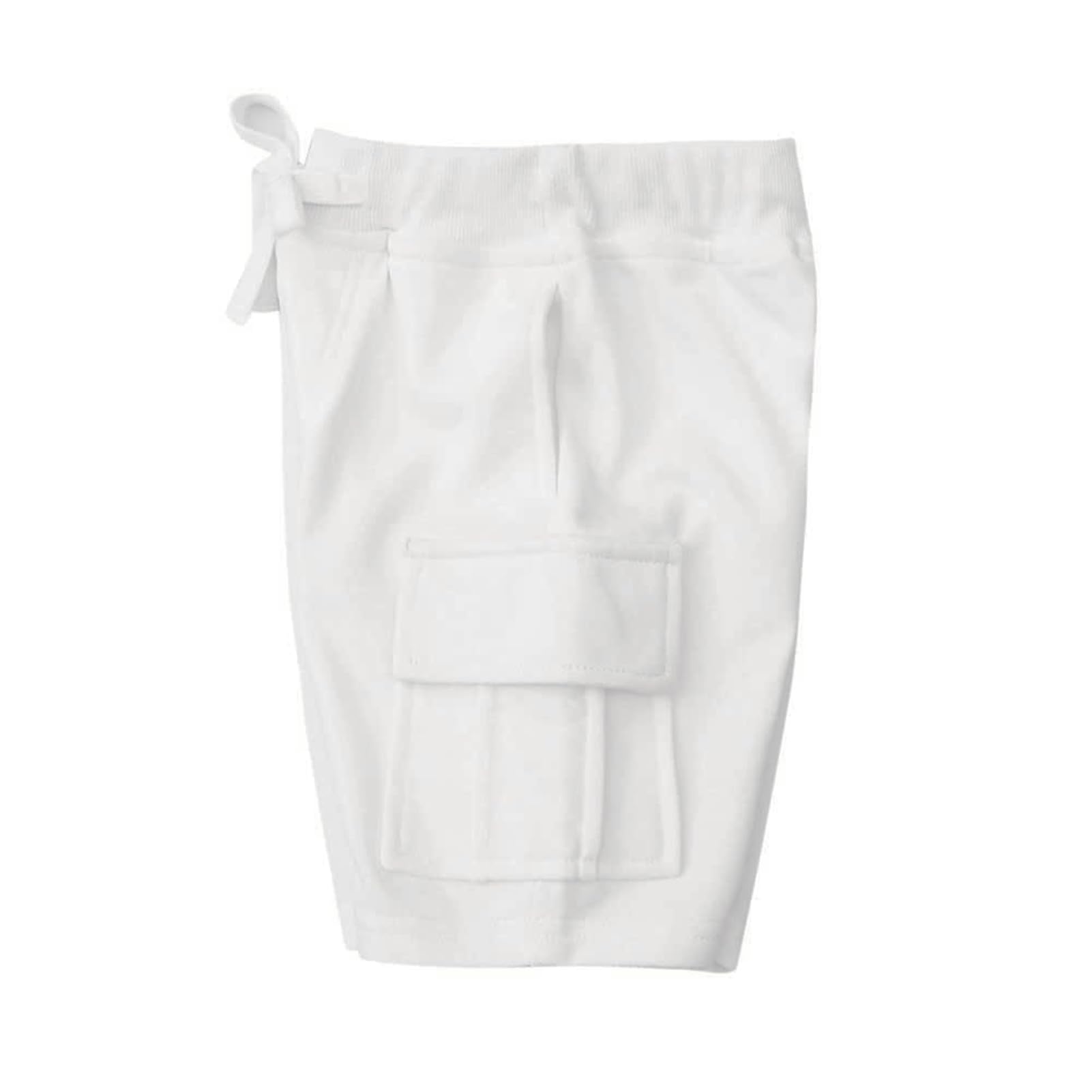 Short Enfant Garçon Eté Pantalon Court Bermuda en Coton Taille Elastique Short Poches Cargo Poids léger 6-12 Ans