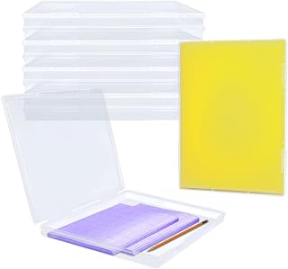 Plastic File Storage Box, 10 Pack Paper Organizer Storage Plastic File Box Scrapbook Storage For Office, Home, Document Organizer (8.58 x 6.1 x 0.67 inches)