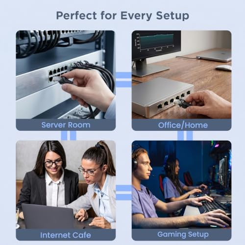 Image of UNIGEN CAT6 LAN Cable | 10 Meter Length | Up to 10Gbps High-Speed Ethernet Network Cable with RJ45 Connectors, Pure Copper Conductors, Durable PVC Jacket for Router, PC, Laptop, Smart TV