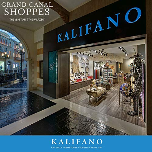 KALIFANO 4" (110 mm) Gemstone Globe Paperweight with Black Opalite Ocean