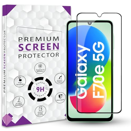 Image of Premium HD+ Tempered Glass Screen Protector Guard For Samsung Galaxy F70e 5G (6.7 Inch, Pack of 1) | Edge to Edge Coverage With Easy to installation kit & Guide